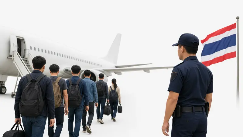 Laos Kirim Pulang 41 Pekerja Thailand Setelah Penindakan Jaringan Perjudian
